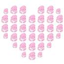 Heart Shape Blooming Adhesive Rings